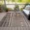 Homeroots 9' X 12' Brown And Beige Striped Washable Indoor Outdoor Area Rug 602765 - alternate 3
