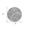 Homeroots 8' Gray And Ivory Round Abstract Washable Indoor Outdoor Area Rug 597483 - alternate 4
