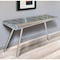 Homeroots 56" Silver Aluminum Three Leg Console Table 488799 - alternate 4