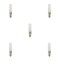 Bulbrite Halogen Dimmable 120V T4 Mini Bulbs, Frosted, Mini-Candelabra E11 Screw Base, 150W, 2900K, 5PK 860803 - alternate 1