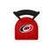 Holland Bar Stool Co 25" Blk Wrinkle Carolina Hurricanes Station Counter Stool, Ladder Back L00425CarHur - alternate 2
