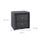 Homeroots 21" Dark Gray Wood Two Drawer Nightstand 489768 - alternate 2