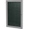 Ghent Enclosed Bulletin Board, 1 Door, Vinyl, 2 ft H x 18 in W, Ebony PA12418VX-183 - alternate 1