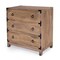 Homeroots 28" Natural Wood Solid Wood Three Drawer Dresser 389786 - alternate 6