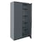 Sandusky Lee Shelving Storage Cabinet, 72 in H, 36 in W, 18 in D, Swing, Keyed, Dark Gray, 4 Shelves, 0 Drawers CA41361872-02 - alternate 1