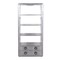 Homeroots 71" Silver Aluminum Four Tier Bookcase with Two Drawers 488870 - alternate 1