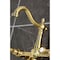 Kingston Brass Two-Handle Wall Mount Bridge Kitchen Faucet, Brushed Brass KS1267TAL - alternate 4