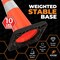 Xpose Safety 28 In Orange Slim Line Traffic Cone, 10 lb Base with 6in & 4in  Collar, DOT Approved, 4-PK OTC28SL-64-10L-4-X-S - alternate 3