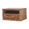 Homeroots 18" Brown Solid Wood Carved Geometric One Drawer Floating Nightstand 712845 - alternate 3