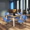 Regency Square Kee Breakroom Table W/ 4 Zeng Stack Chairs, 48 in W, 48 in L, Noble Oak TB4848NOBPCM44BE - alternate 4