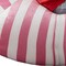 Homeroots 32" Pink and White Microfiber Round Striped Pouf Cover 546265 - alternate 3