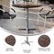 Flash Furniture 31.25" Round Outdoor Tabletop, Dark Brown, Seamless Surface Technology, 22x22 Silver Cast IronxBase ST-RD31-WBR-T2222S-GG - alternate 5