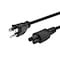 Monoprice Power Cord - NEMA 5-15P to IEC 60320 C5_ 18AWG_ 10A_ 3-Prong_ Blk_ 1ft 41083 - alternate 1