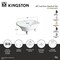 Kingston Brass 48" Cast Iron Classic Flat-Rim Roll Top Clawfoot Tub, 3-3/8" Wall Drillings, White/Polished Brass VCT3D483018NT2 - alternate 2
