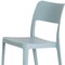 Homeroots Set of Two Baby Blue Heavy Duty Plastic Outdoor Stacking Accent Chairs, 2PK 565223 - alternate 3
