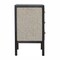 Homeroots 24" Gray And Black Solid Wood And Faux Shagreen Three Drawer Nightstand 651590 - alternate 4