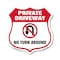 Signmission Private Driveway Shield Sign No Turn Aro, 12 Inch X 12 Inch, Plastic Sign SHI-P-12-435 - alternate 1