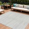 Homeroots 9' X 12' Silver And Ivory Abstract Washable Indoor Outdoor Area Rug 613125 - alternate 1
