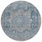 Homeroots 8' Blue Round Medallion Washable Indoor Outdoor Area Rug 608000 - alternate 4