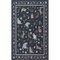 Jonathan Y Catmosphere Festive Feline Floral Border Non-Slip Machine-Washable Charcoal 4 ft. x 6 ft. Area Rug ANM100C-4 - alternate 1