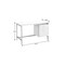 Homeroots 47" White and Silver Computer Desk With Two Drawers 333387 - alternate 2
