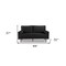 Homeroots 69" Black Velvet Sofa And Toss Pillows With Dark Brown Legs 543708 - alternate 3