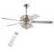 Jonathan Y Zara 52" Filigree 6-Light Metal/Wood LED Ceiling Fan, Chrome JYL9602A - alternate 5