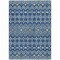 Homeroots 5' X 8' Navy Blue Ivory And Peach Geometric Washable Indoor Outdoor Area Rug 612203 - alternate 2