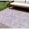 Homeroots 10' X 14' Lavender And Ivory Geometric Washable Indoor Outdoor Area Rug 613018 - alternate 1
