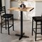 Flash Furniture Bennett 24 in x 30 in Solid Wood Indoor Tabletop in Natural with 22 in x 22 in Bar Height GSF-REC2430-NAT-T2222B-GG - alternate 5