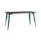 Orison Office 27x57 Mid Century Modern Desk, Teal / Trail Walnut 25801 - alternate 1