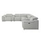 Homeroots Light Gray Italian Leather Power Reclining U Shaped Eight Piece Corner Sectional With Console 476598 - alternate 4
