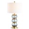 Jonathan Y Linna 27.5" Glass/Metal Table Lamp, Smoked Gray/Brass Gold JYL4039A - alternate 1