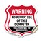Signmission Dumpster Shield Sign Warning No Public U, 18 inch X 18 inch, Vinyl Decal, 2PK SHI-D-2PACK-18-379 - alternate 1