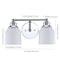 Jonathan Y Lydia 14" 2-Light Farmhouse Cottage Metal LED Vanity Light with Frosted Glass Shades, Chrome JYL7550A - alternate 5