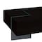 Homeroots 53" Black And Clear Wood And Glass Sled Coffee Table 554285 - alternate 3