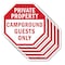 Signmission Private Property Campground Guests, 10 inch X 10 inch, Aluminum Metal Signs, 5PK OC-A-5Pack-10-31 - alternate 1