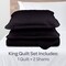 Lavish Home 3-Piece King Quilt Set Bedspread & 2 Pillow Shams with Embossed Diamond Pattern Lightweight Set 66-001-KBL - alternate 3