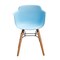 Homeroots Set Of Four Blue And Brown Heavy Duty Plastic And Wood Juvenile Side Chairs, 4PK 554662 - alternate 2
