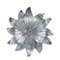 Homeroots 27" X 27" Gray and Off White Galvanized Metal Flower Hanging Dimensional Sculpture 483330 - alternate 1