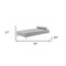 Homeroots 74" Gray Velvet Convertible Futon Sofa With Toss Pillow 491043 - alternate 2