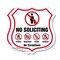 Signmission No Soliciting Shield Sign No Politics Ma, 6 inch X 6 inch, Plastic Sign, 2PK SHI-P-2PACK-6-403 - alternate 1
