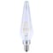 Satco 2 Watt Prismatic HX11 LED - 2700K CCT - Candelabra Base - 120 Volt - Aurora Finish - 2-Card, PK2 S12142 - alternate 1