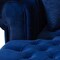 Homeroots Blue Velvet U Shaped Three Piece Sofa and Chaise Sectional With Toss Pillows 643891 - alternate 2