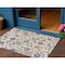 Homeroots 3' X 5' Linen Pink And Denim Blue Floral Washable Indoor Outdoor Area Rug 597824 - alternate 1