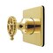 Kingston Brass Single-Handle Six-Way Diverter Valve with Square Trim Kit, Polished Brass KS4042CG - alternate 1
