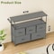 Simple Deluxe TV Stand Dresser for Bedroom Entertainment Center with 5 Fabric Drawers, up for 45in TV, Storage Or 3A88HKCABT5TVGRY - alternate 4