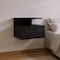 Homeroots 12" Black Wood One Drawer Floating Nightstand 543685 - alternate 3