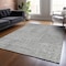 Homeroots 9' X 12' Charcoal And Ivory Geometric Washable Indoor Outdoor Area Rug 600736 - alternate 6