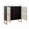 Homeroots 42in Black and Gold Wood Accent Cabinet 691665 - alternate 3